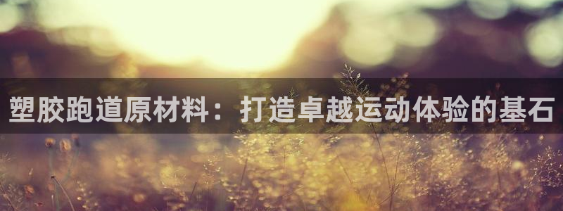 777814红·足一世：塑胶跑道原材料：打造卓越运动体验的基石
