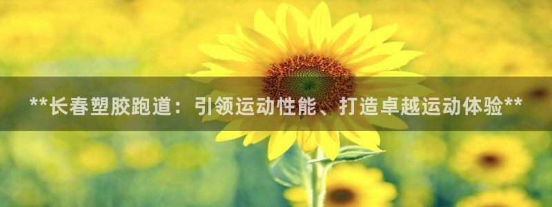 红足一丰：**长春塑胶跑道：引领运动性能、打造卓越运动体验**